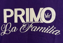 Load image into Gallery viewer, Primo La Familia T-Shirt (Purple &amp; White)
